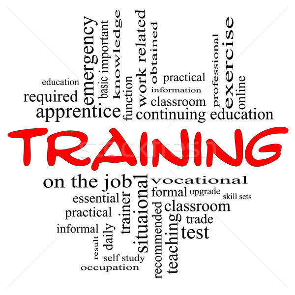 Formazione word cloud rosso nero lettere Foto d'archivio © mybaitshop