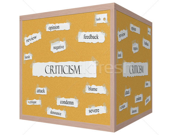 Criticism 3D cube Corkboard Word Concept Stock photo © mybaitshop