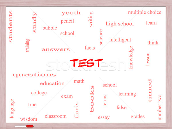テスト 言葉の雲 ホワイトボード 試験 学校 ストックフォト © mybaitshop