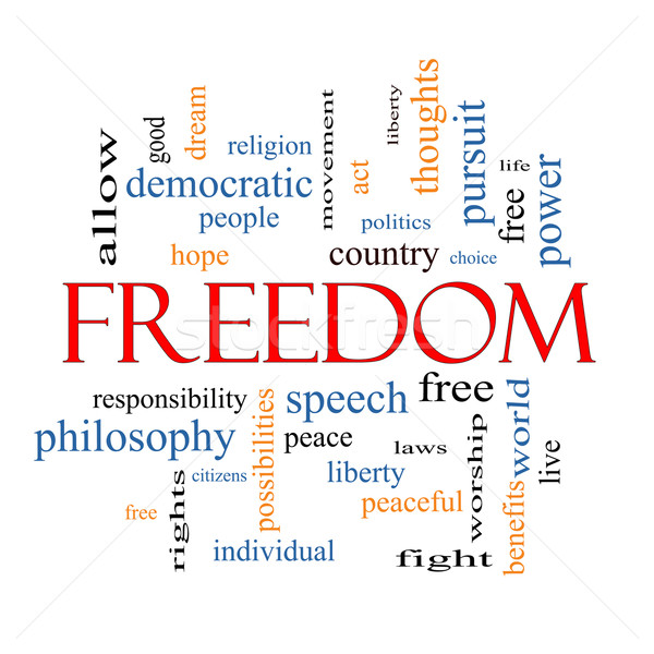 Freedom Word Cloud Concept Stock photo © mybaitshop
