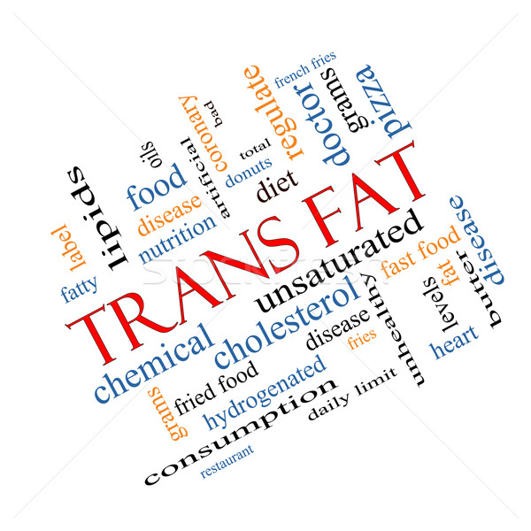 Trans Fat Word Cloud Concept Angled Stock photo © mybaitshop