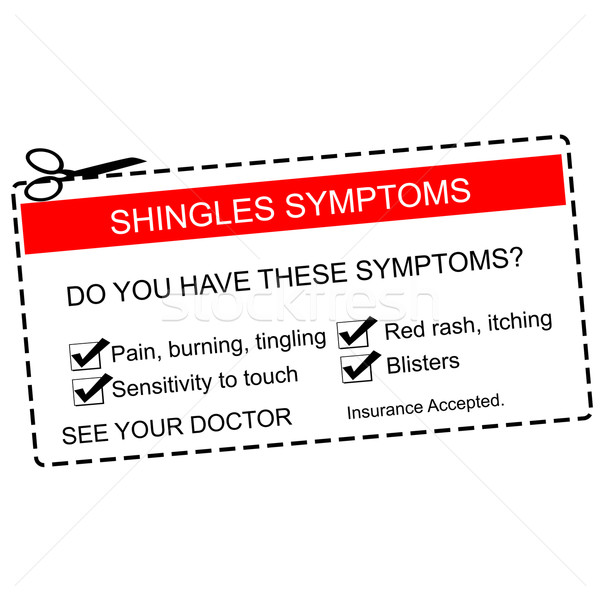 Shingles Symptoms See Your Doctor red coupon Stock photo © mybaitshop