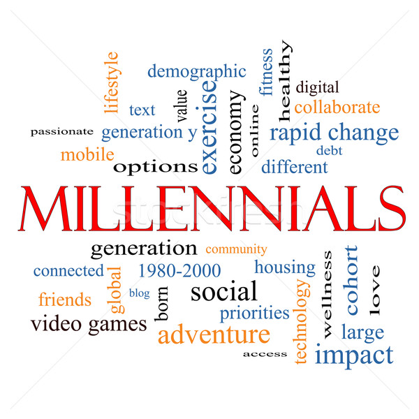 Millennials Word Cloud Concept  Stock photo © mybaitshop