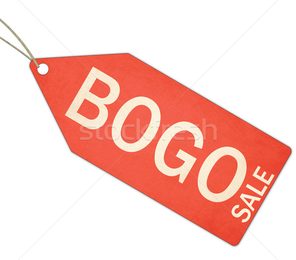 BOGO Buy One Get One free Red Tag and String Stock photo © mybaitshop