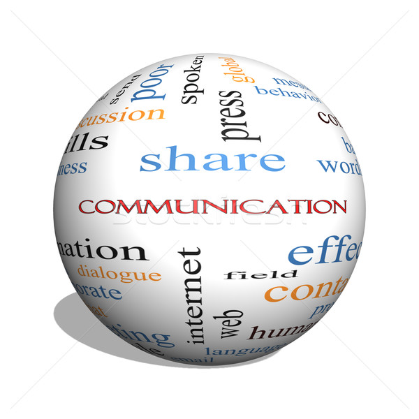 Communication 3D sphere Word Cloud Concept Stock photo © mybaitshop