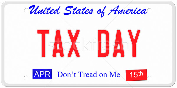 Tax Day License Plate Stock photo © mybaitshop