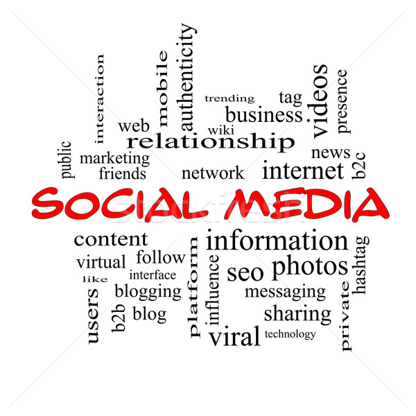Word cloud rosso rete contenuti Foto d'archivio © mybaitshop