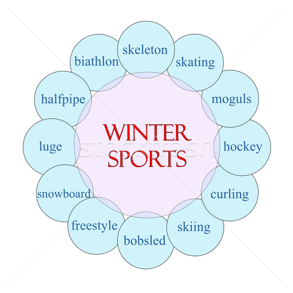 Winter Sports Circular Word Concept Stock photo © mybaitshop
