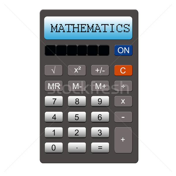 Matematyka Kalkulator imitacja czarny klucze słowo Zdjęcia stock © mybaitshop
