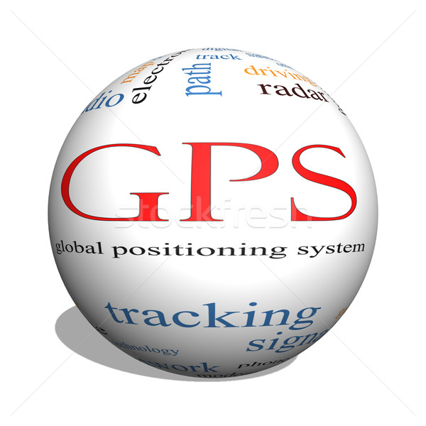 GPS 3D sphere Word Cloud Concept Stock photo © mybaitshop