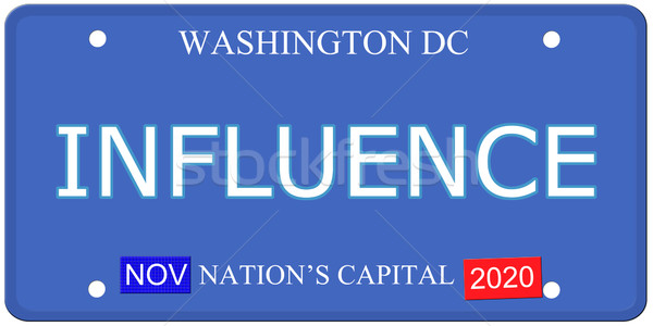 Washington DC Influence License Plate Stock photo © mybaitshop