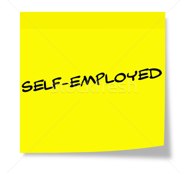Self-Employed Sticky Note Stock photo © mybaitshop
