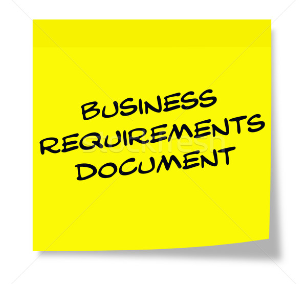 Affaires document écrit jaune note collante [[stock_photo]] © mybaitshop