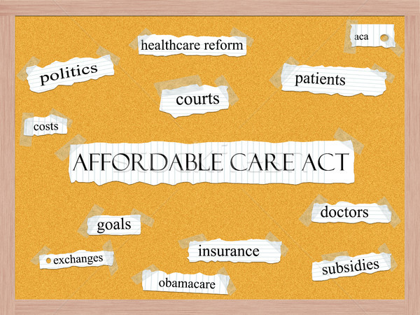 Affordable Care Act Corkboard Word Concept Stock photo © mybaitshop