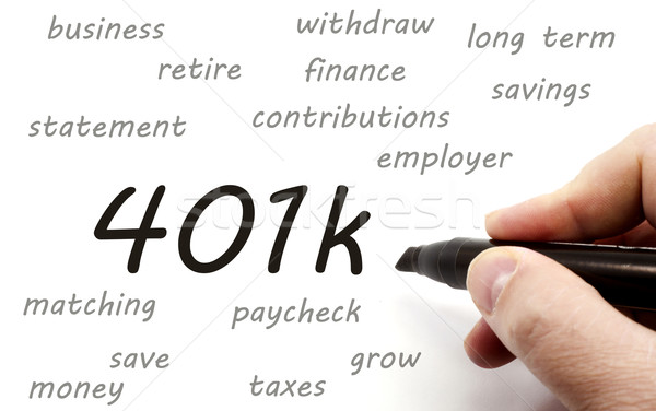 401k being handwritten Stock photo © mybaitshop