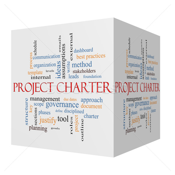 Project Charter 3D cube Word Cloud Concept  Stock photo © mybaitshop