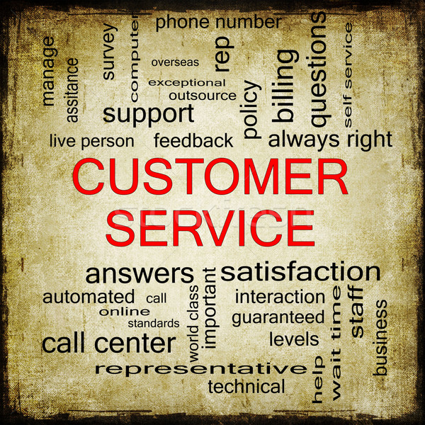 Customer Service Grunge Word Cloud Stock photo © mybaitshop