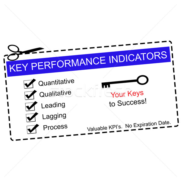 Blue Key Performance Indicators Coupon Stock photo © mybaitshop