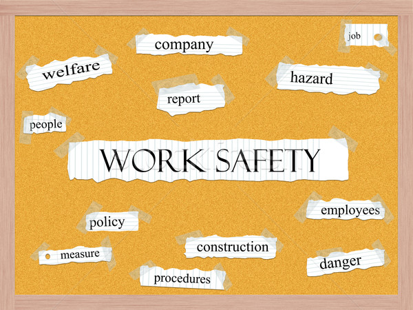 Work Safety Corkboard Word Concept Stock photo © mybaitshop