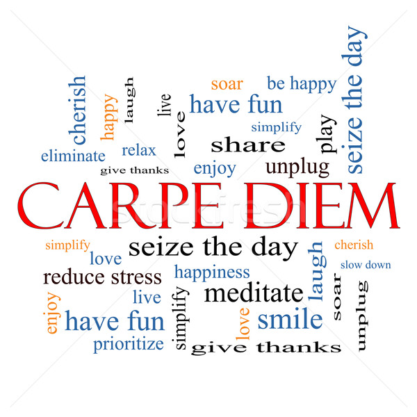 Carpe Diem Word Cloud Concept Stock photo © mybaitshop