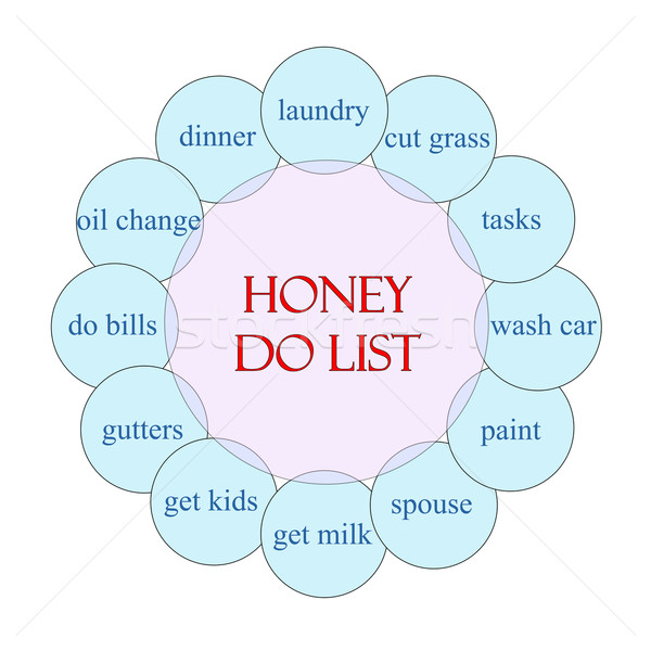 Honig Liste Rundschreiben Wort Diagramm rosa Stock foto © mybaitshop