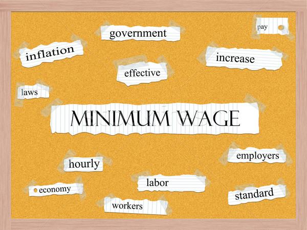 Minimum Wage Corkboard Word Concept Stock photo © mybaitshop