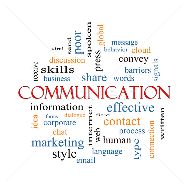 Comunicação nuvem da palavra corporativo mensagem linguagem Foto stock © mybaitshop