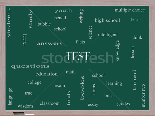 テスト 言葉の雲 黒板 試験 学校 ストックフォト © mybaitshop
