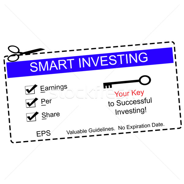 EPS Smart Investing Blue Coupon Stock photo © mybaitshop