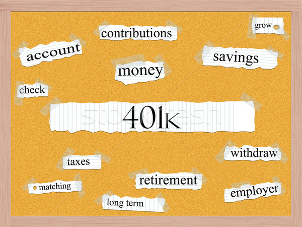 401k Corkboard Word Concept Stock photo © mybaitshop