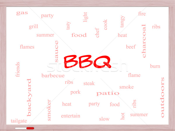 Zdjęcia stock: BBQ · chmura · słowo · grill