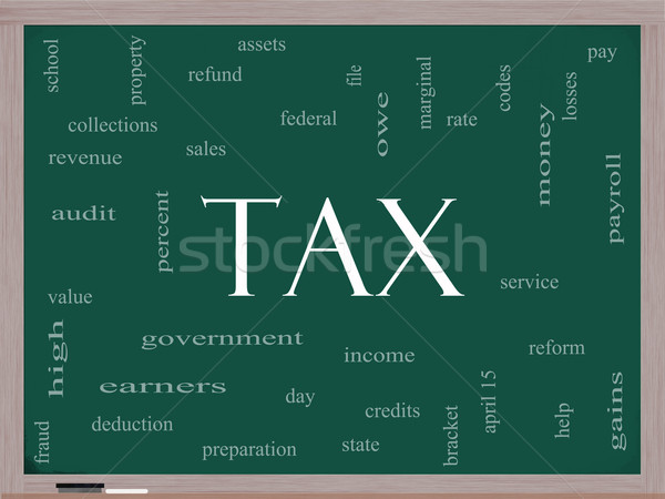 налоговых слово облако доске федеральный Сток-фото © mybaitshop