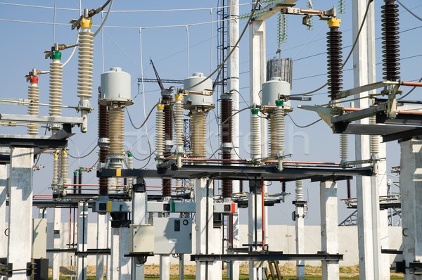 Stock photo: part of high-voltage substation