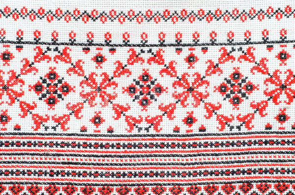 embroidered good by cross-stitch pattern Stock photo © mycola