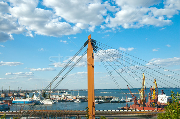port in Odessa with suspended road. South Ukraine Stock photo © mycola
