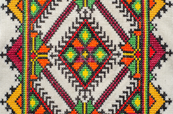 embroidered good by cross-stitch pattern Stock photo © mycola