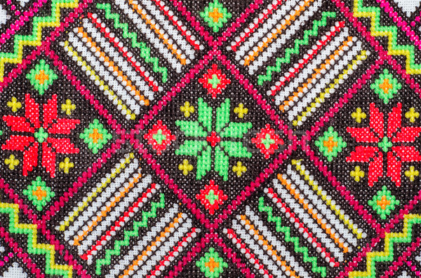 embroidered good by cross-stitch pattern Stock photo © mycola