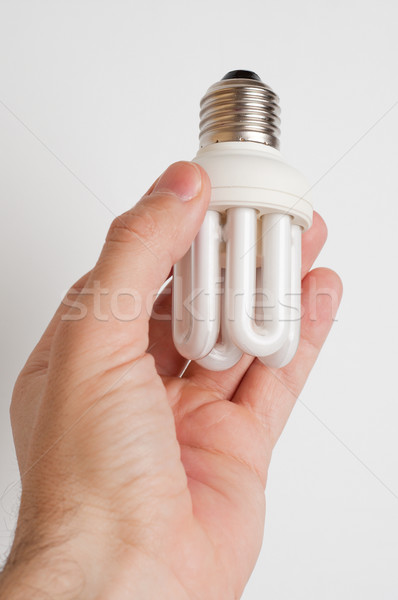 modern lamp in hand Stock photo © mycola
