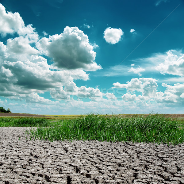 Stock foto: Dramatischen · Himmel · Trockenheit · Erde · Landschaft · Sommer