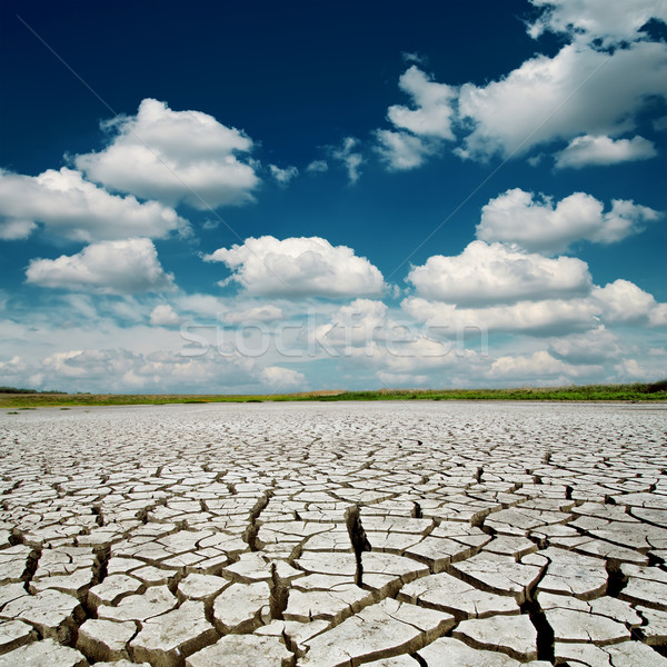 Stockfoto: Blauw · dramatisch · hemel · wolken · woestijn · textuur