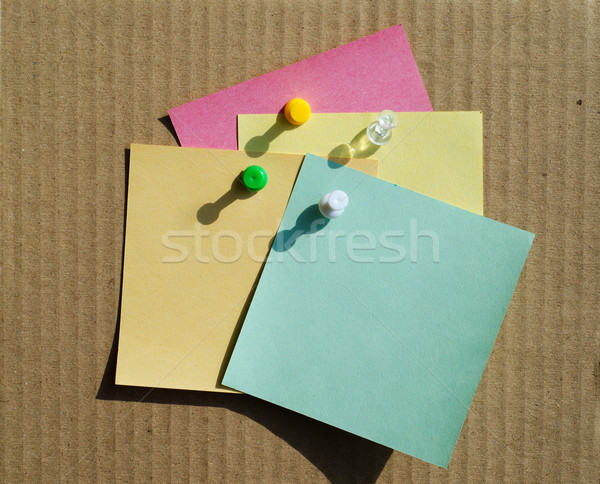 color notepaper and clips Stock photo © mycola