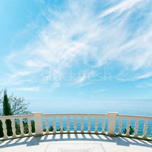 balcony over sea and cloudy sky Stock photo © mycola