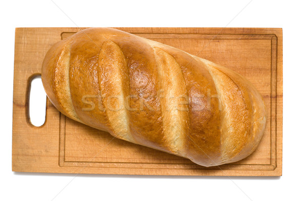 bread on breadboard isolated on white background Stock photo © mycola
