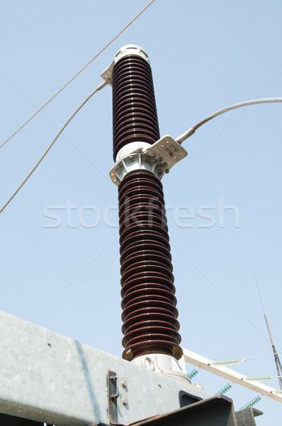 part of high-voltage substation Stock photo © mycola