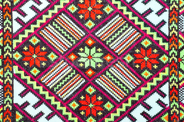 embroidered handmade good by cross-stitch pattern Stock photo © mycola