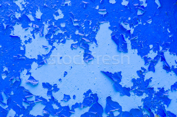 Foto stock: Grunge · parede · azul · rachado · pintar · água