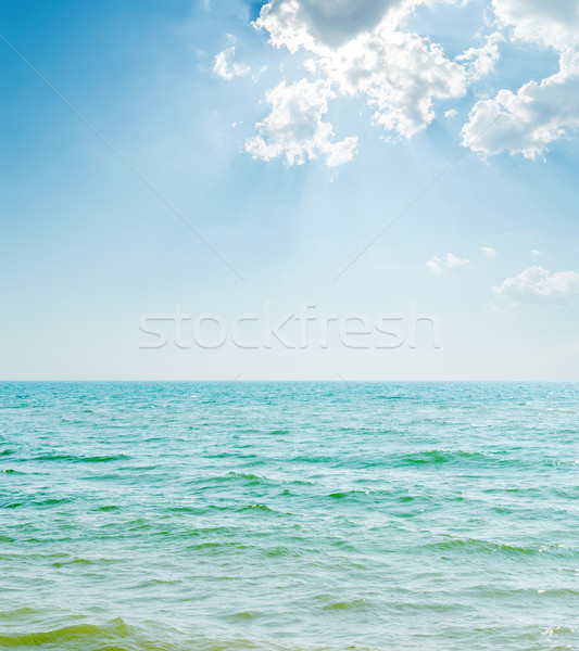 Foto d'archivio: Blu · mare · nubi · acqua · panorama