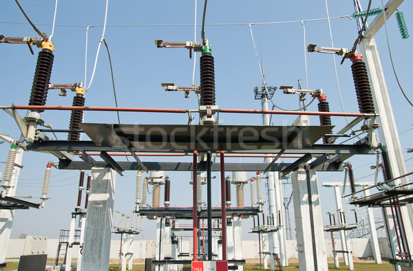 part of high-voltage substation Stock photo © mycola