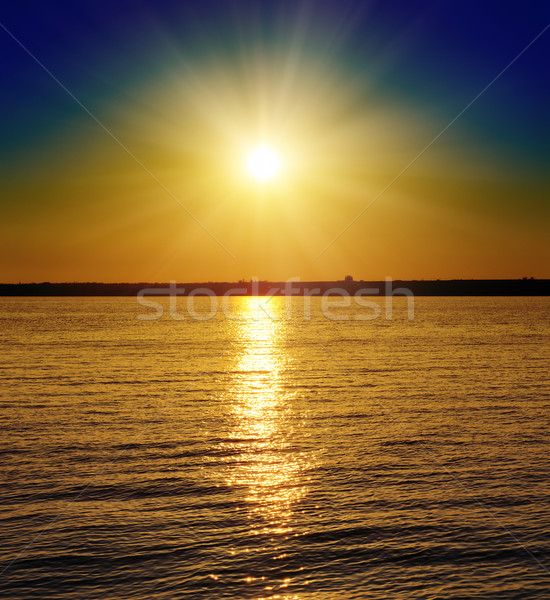 Iyi gün batımı nehir su güneş doğa Stok fotoğraf © mycola
