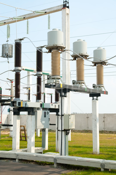 Stock photo: part of high-voltage substation